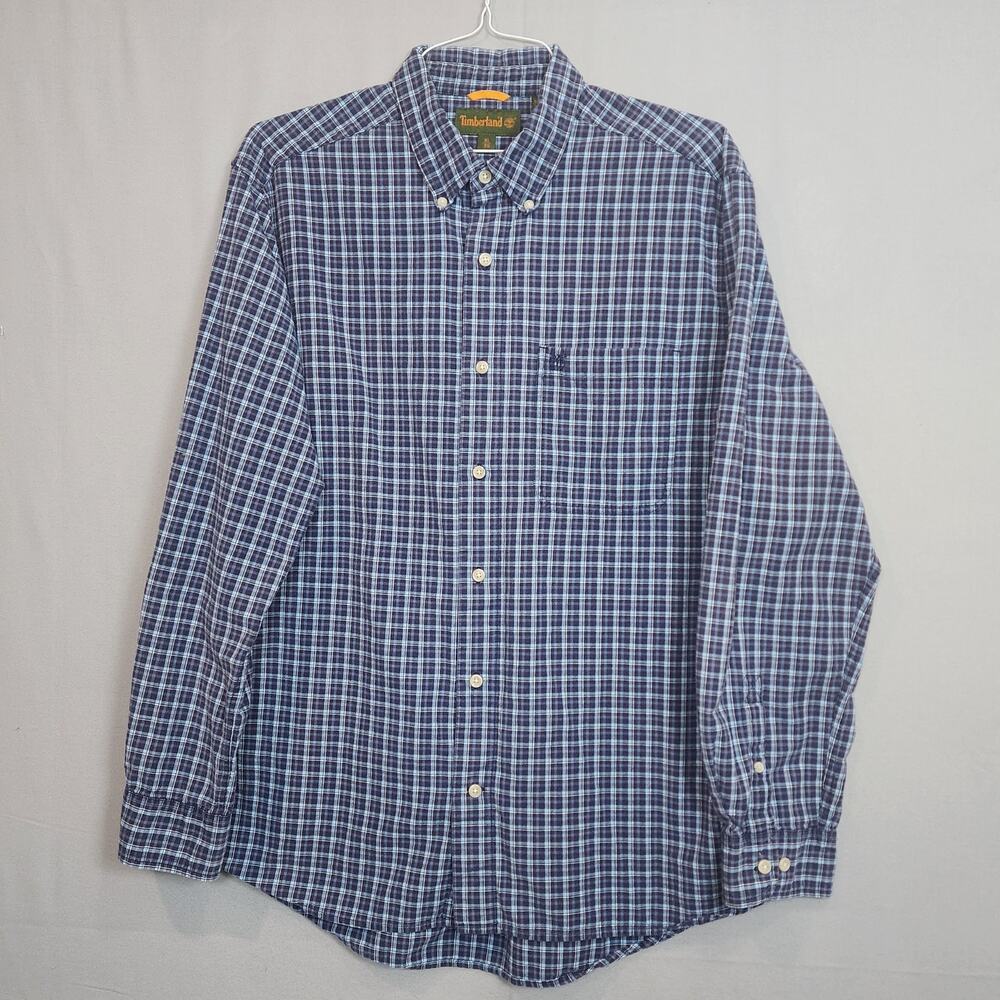 Timberland Blueโ Plaid Button Up Shirts Men's size XL